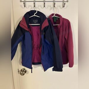 LLBean 3-in-1 Winter jacket and matching snow pants, size 5/6.